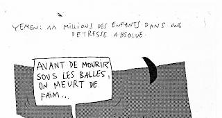 Kinder leiden. So sieht Jacek Wozniak den Krieg im Jemen: &laquo;Bevor wir im Kugelhagel umkommen, sterben wir den Hungertod&raquo;, sagen sich die Kinder.