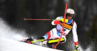 Zwischenrang 12. War bis zum Zielhang auf Medaillenkurs, b&uuml;sste dann nach einem groben Fehler doch noch 2,32 Sekunden R&uuml;ckstand auf Halbzeit-Leader Marcel Hirscher ein: Ramon Zenh&auml;usern.