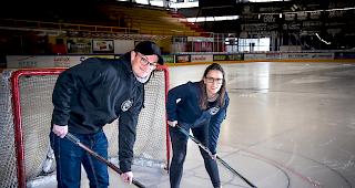 Jeremy Paris (links) und Estelle Kruegel fahren im M&auml;rz an die Weltsportspiele&nbsp;der Studenten nach Westsibirien.