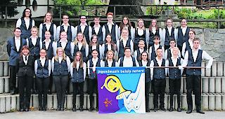 Die Jugendmusik von Naters.