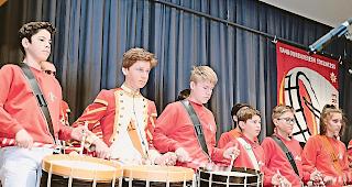 Starker Nachwuchs. Die Tambouren von Erschmatt zeigten an der DV ihr K&ouml;nnen.