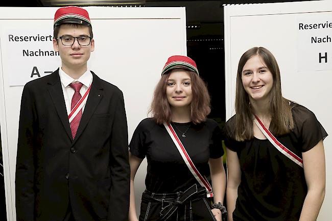 Sebastian Lehner (17), Blatten (Lötschen), Emma Kleijn (16), Saas-Almagell, Jael Andenmatten (17), Visperterminen.