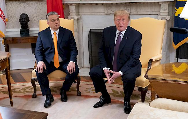 Austausch. Der ungarische Ministerpräsident Viktor Orbán war zu Besuch bei Donald Trump in Washington.