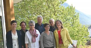 OKHW-Pr&auml;sidentin Brunhilde Matter (rechts) kann sich aufs Engagement der Vorstandsmitglieder Sabine Indermitte-Baumgartner, Christian Pfaffen, Christine Kuster, Martin L&ouml;tscher, Fabienne Murmann und Kurt de Sepibus (von links) st&uuml;tzen.