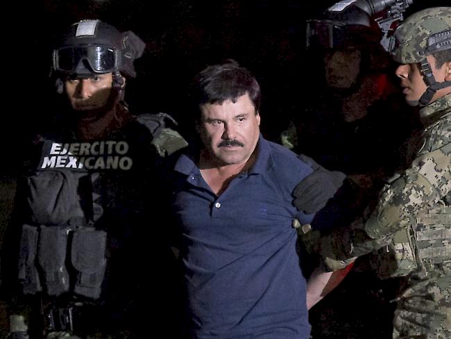 Lebenslänglich. Ex-Drogenboss Joaquín Guzmán, genannt «El Chapo», bei seiner Verhaftung im Jahr 2016.