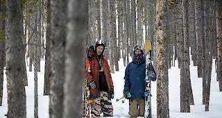Claudio Pfaffen (links) und Alexander Fux in den W&auml;ldern von Breckenridge, Colorado.