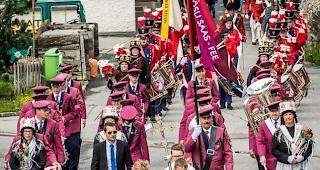 Fronleichnamsprozession in Saas-Fee.