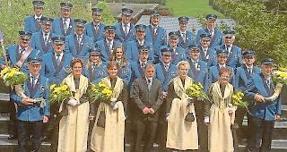 Die Musikgesellschaft &laquo;Findneralp&raquo; aus Eggerberg.