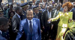 Kameruns Pr&auml;sident Paul Biya mit seiner Frau Chantal. (Archivbild)