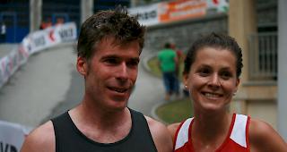 Die Schnellsten. Guido Heynen und Sabine Kuonen entschieden das Gondo Running f&uuml;r sich.
