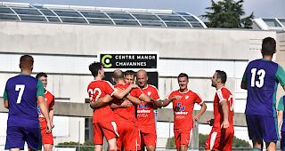 Natischer Jubel nach dem 0:2 durch Nico Zwimpfer, die erste Halbzeit war beeindruckend.