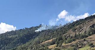 Die Air Zermatt war an der L&ouml;schaktion beteiligt.