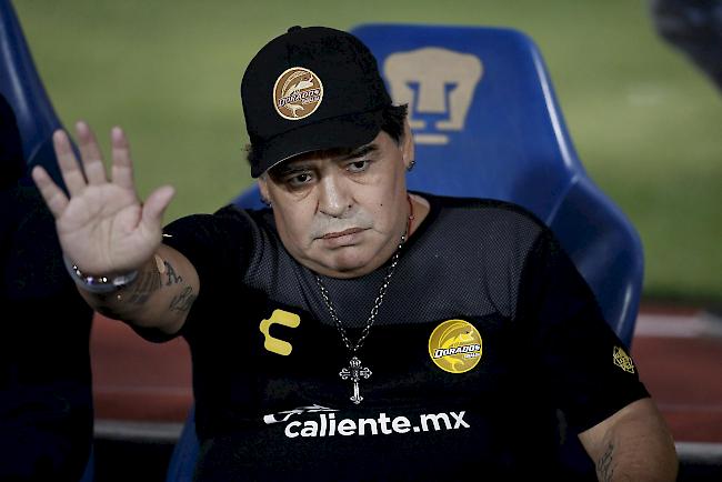 Maradona brachte zuletzt den mexikanischen Zweitligisten Dorados de Sinaloa vom Tabellenende an die Spitze und bis in den Final im Aufstiegskampf.