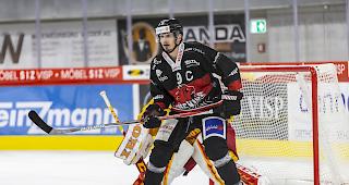 Achermann verdeckte SCL-H&uuml;ter Punnenovs die Sicht, trotzdem reichte es nicht zu einem Visper Treffer.