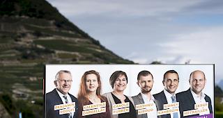 <b>Zielscheibe.</b> Wahlplakate im Unterwallis. (Symbolbild)
