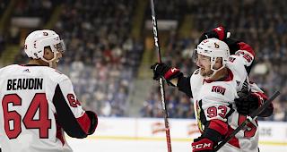 Tristan Scherwey hatte im ersten NHL-Vorbereitungsspiel von Ottawa einen &uuml;berzeugenden Auftritt.