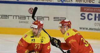 Goran Bezina (links) und Guillaume Asselin blieben f&uuml;r einmal ohne Skorerpunkt.