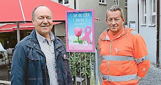 Stadtrat Mathias Bellwald und G&auml;rtner Ren&eacute; Werlen.