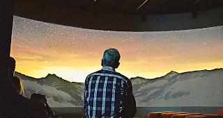 An der Nacht der Museen. Der Welterbe-Film sorgt f&uuml;r staunende Gesichter.