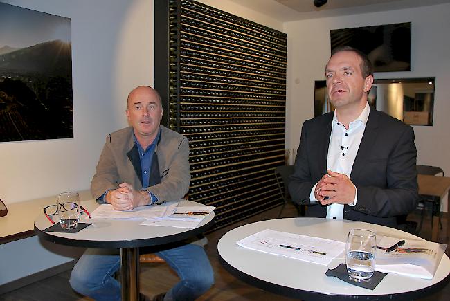 In der Verantwortung. Verwaltungsratspräsident Léonard Perraudin und Direktor Raphaël Garcia (v. links).