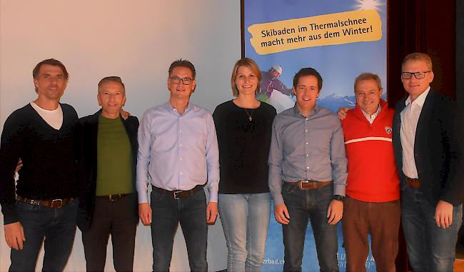 Das Projektteam. Henrik Salzgeber, Davide Savoldelli, Edgar Grämiger, Bianca Keybach, Urs Zurbriggen, Dr. Roland Zegg, Oliver Müller (von links)