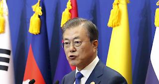 Mit dem s&uuml;dkoreanischen Pr&auml;sidenten Moon (Bild) habe Trump &uuml;ber Wege gesprochen, wie der Friedensprozess auf der koreanischen Halbinsel vorangebracht werden k&ouml;nne.