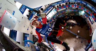 Sina Goetz Klettert ins Finale im Ice Dome von Saas-Fee