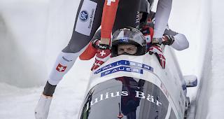 Beim Start zum zweiten Durchgang hatte er grosses Pech mit seiner Crew. Der zweite Anschieber Kai Tedeschi rutschte beim Einsteigen weg. 