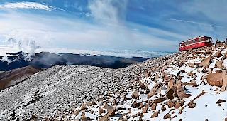 Weltrekordbahn. Die Manitou and Pikes Peak Cog Railway ist die höchste Zahnradbahn der Welt.Fotos zvg