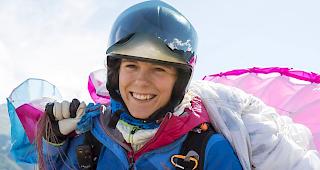 Yael Margelisch (28) aus Verbier hatte erst nach &uuml;ber zehn Stunden und 552,4 geflogenen Kilometern wieder festen Boden unter den F&uuml;ssen.