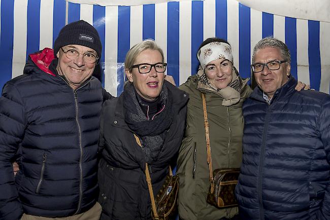 Hans-Josef Jossen (58), Bernadette Schnydrig (56), Corina Jossen (53) und Adi Schnydrig (63), Naters.