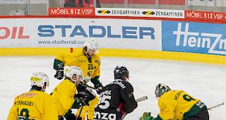 Spinell sorgt f&uuml;r Panik in der Thurgau-Abwehr mit Torh&uuml;ter Schwendener, Visps offensiven Vorteile waren offensichtlich.