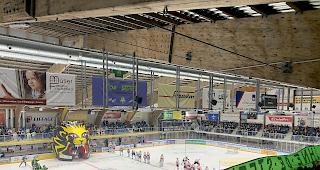 Der EHC Visp am Freitagabend beim zweiten Playoff-Viertelfinalspiel in Weinfelden.