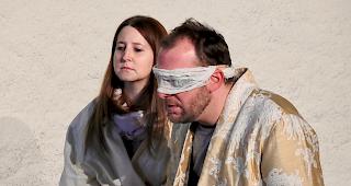 Das Freie Theater Oberwallis bei Proben zu «Oedipus».