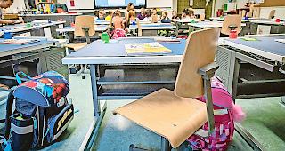 Leere Schulen. Die Walliser Schulen bleiben bis mindestens 30. April 2020 geschlossen.
