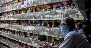 Indien probte f&uuml;r den Ernstfall. Die 1,3 Milliarden Inder wurden am Sonntag aufgerufen, eine von 7 bis 21 Uhr (Ortszeit) geltende Ausgangssperre einzuhalten.