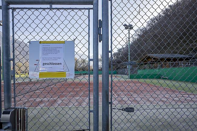 Die Tennisszene steht nicht nur in Turtmann, sondern im gesamten Oberwallis still.